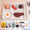 Caeuiciw 8 Pcs Divided Food Plates, 14" Wheat Straw Tray,