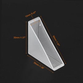 QUARKZMAN Corner Protection Edge Protection 12 x 50 mm Triangle Shape Glass Corner Protectors Cushion Pack of 20 Plastic Corner Protectors for Corner Protection of Glass, Mirrors, Tiles, White
