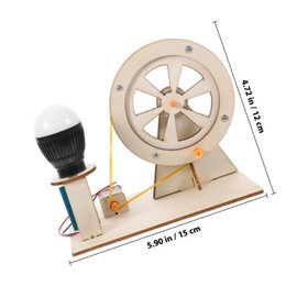 Totority Manual Hand Crank Generator DIY Assembly Science Kit for Educational Stem with Light Bulb Enhances Practical Skills and Concentration for Boys Random Color