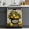 Washable Farmhouse Lemon Bucket Dishwasher Magnetic Cover for Kitchen Decor,Refrigerator