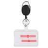 kwmobile Retractable Reel and Badge Holder - Double Card Holder
