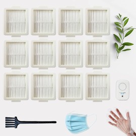 Premium True HEPA Filter Replacement Compatible with Breathe Pure Plus Air Purifier, Captures 80% of 0.3 Micron Particles, Pack of 12
