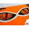BIKE-label Sticker 3D Evil Eyes Car Motorcycle Helmet Neon Orange