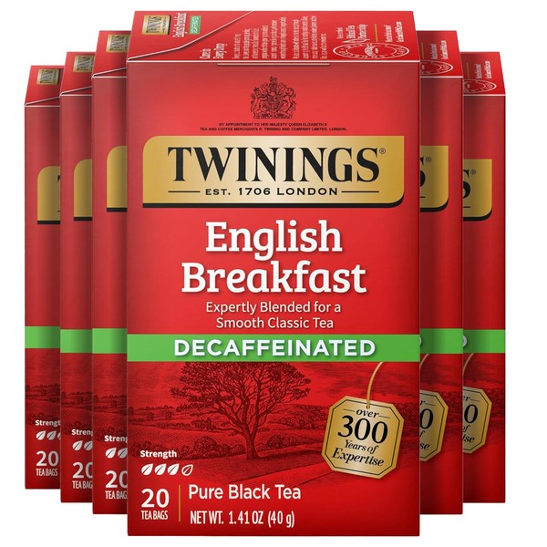 Twinings Twinings Decaffeinated English Breakfast Individually Wrapped Bags, 20 Count