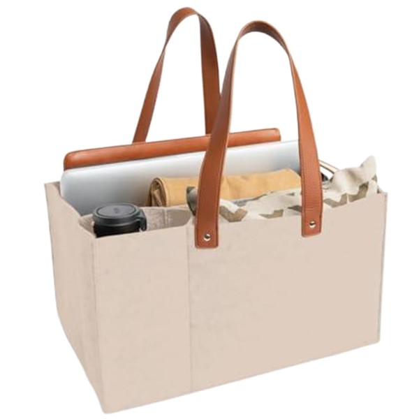 Utility Tote Bag, 14x8x9 Large Capacity Felt Utility Tote with