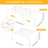 AmaQueen 2 Pcs Expandable Shelf Organizers for Cabinet Closet Cupboard,