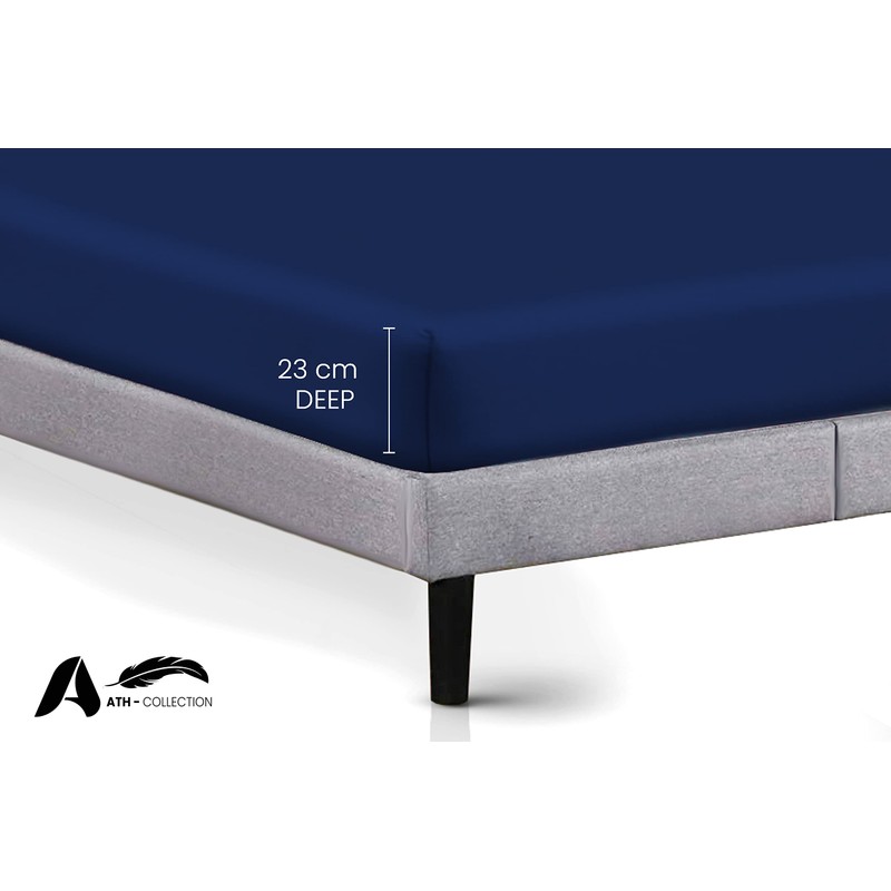 AATH COLLECTION Egyptian Cotton Fitted Sheet 23 CM Deep, 200