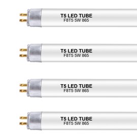 Wesome Lighting 12 Inch F8T5/DL LED Replacement Bulbs, 6500K Daylight, T5 LED 5 Watts Replace Fluorescent Bulb with LED, Replacement Tube for Counter and Cabinet Fixture, 4 Pack