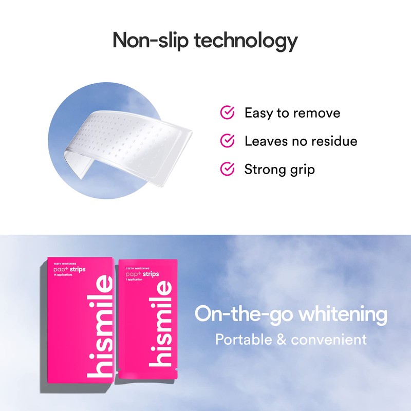 Hismile Teeth Whitening Strips for Sensitive Teeth, Peroxide Free, Dental