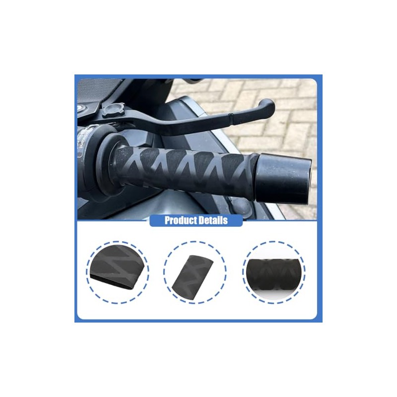 GXGM 2 Pairs Non-Slip Heat Shrinkable Motorcycle Grip Cover, Easy