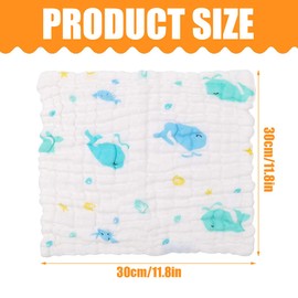 AEIOPRS Pack of 5 Baby Towels, Burp Cloth, Baby Cotton Baby Towel, Soft Cotton Drool Bib, Newborn Absorbent Boy and Girl