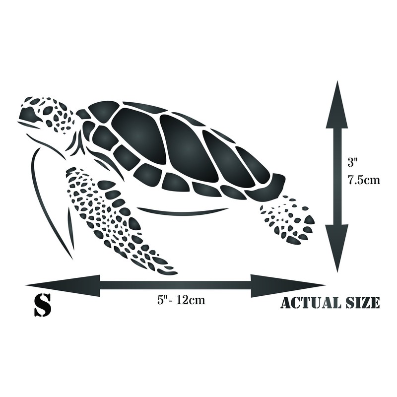 Sea Turtle Stencil Reusable Stencil for Wall S