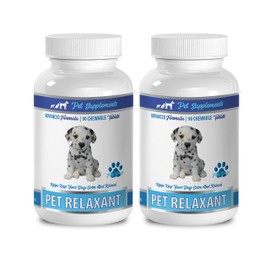 PET SUPPLEMENTS Puppy Calming Chews - Relaxant for Dogs - Anxiety and Stress Relief - Behavior Support - Chewy Treats - Valerian Dogs - 2 Bottle (180 Chews)