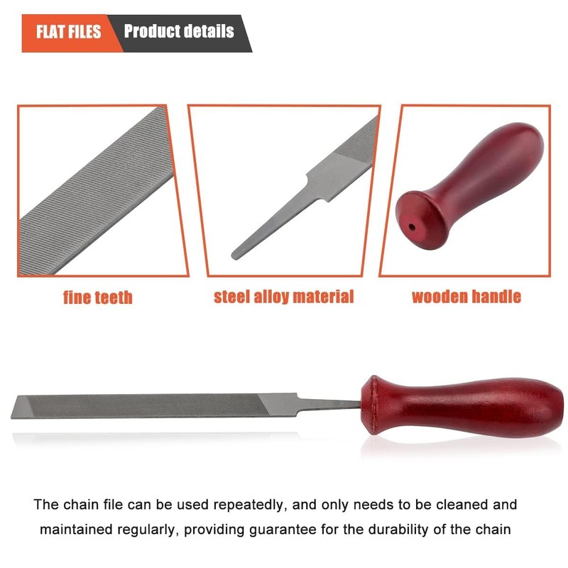 Hipa 12 Pack Chainsaw File, Chainsaw Sharpener Kit, 5/32", 3/16",