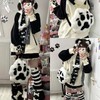 GUFER Cat Paw Shaped Backpack, Fluffy, Cat Hand, Plush Bag,
