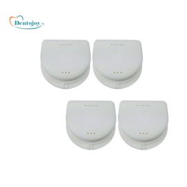 Dentojoy Dental Orthodontic Retainer/Aligner Case/Box/Mouth Guard and Denture Storage in White Colour (6)