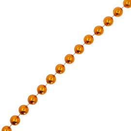 Mandala Crafts Faux Orange Pearl Beads Garland - 8mm 20 Yds Orange Pearl Strands Spool Pearl String Bead Roll for Wedding Party Christmas Tree Decoration