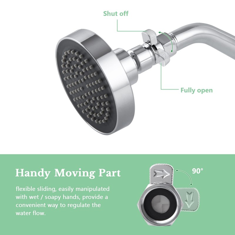 APLusee Shower Regulator Valve, APLusee Brass Shower Head Shut Off