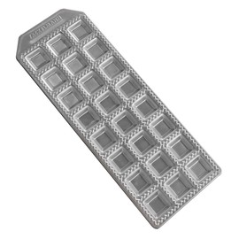 Fackelmann 40927 - Mould for Making Homemade Ravioli Square Shape 24 Fingerprints Aluminium 2.70 x 31.60 x 11.10 cm