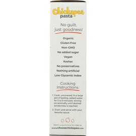 Chickapea Organic Chickpea And Lentils Shells - Vegan Pasta With 23 Grams of Protein and 11 Grams of Fiber - Non GMO