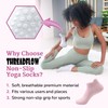 THREADFLOW 4 Pairs Yoga Socks for Women – Non-Slip Pilates,