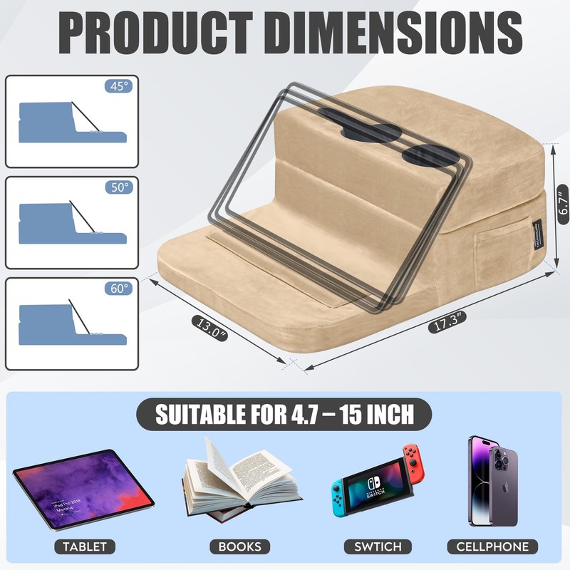 TabCouchCaddy - Couch Cup Holder Tray Pillow - Bed, Couch