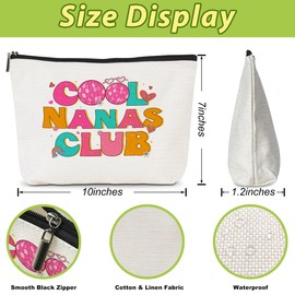 Funny Cool Gifts for Nana, Nana Gifts Grandma Gifts from Granddaughter Mothers Day Birthday Cosmetic Bag Christmas Thank You Gifts Makeup Bag for Women Nana Best Friend Mom Mimi Nanny Grandmother