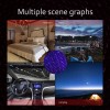 LEDCARE USB Star Projector Night Light, Portable Violet Blue Star