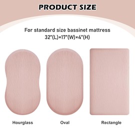 Fitted Sheet Pram, Set of 2, 81 x 43 cm, Pram Mattress Cover, Bassinet Cover, Pram Fitted Sheet, Pram Mattress for Prams, Round and Square Mattresses