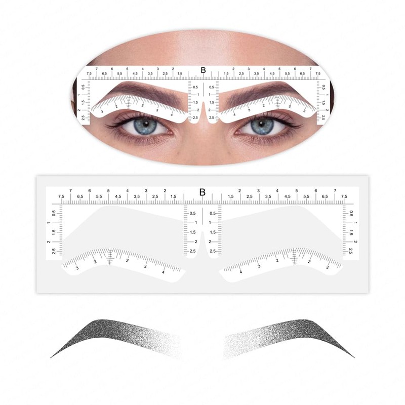 100 pegatinas de cejas con aerógrafo, herramienta de mapeo de