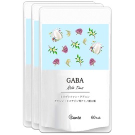 Nippon Sante Relax Time Supplement, Made in Japan, GABA Tryptophan Thanin, 11 Types (60 Tablets x 3 Bags)