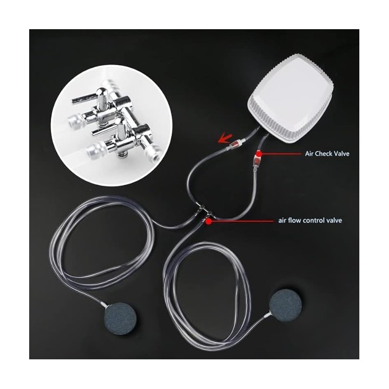 bnafes Aquarium Air Valve 3 Way Inline Manifold Air Flow