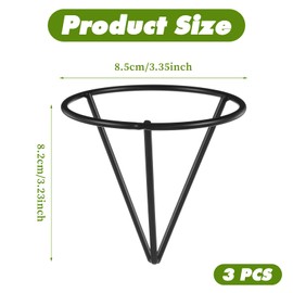 Tyqour 3 Pcs Avocado Tree Growing Kits, Avocado Seed Starter Vase Rack, Seed Holder for Mason Jar of Wide-Mouth, Triangular Metal Bracket for Home Office, Gardening Lovers Gift (Black)