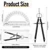 EBOOT Student Geometry Math Set, Metal Drawing Compass and 6