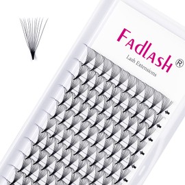 Premade Lash Fans 12D Eyelash Extension Premade Fans 0.07 C Curl 11mm Pro Ponit Middle Stem Volume Lash Extensions (12D-0.07-C, 11mm)