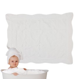 Baby Blankets for Boys, Embossed Cotton Nursery Wrap, Foldable Soft Stroller Mat, Portable Breathable Nursery Quilt for Outdoor Home Daycare Center Travel