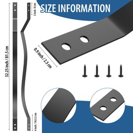 Akenow 26 Pack - 32.25 x1 Deck Balusters, Metal Deck Spindles with Screws, Iron Balusters for Deck Railing, Heavy Duty Staircase Balusters, Porch Railing, Wave Arc Baluster for Wood Composite Deck