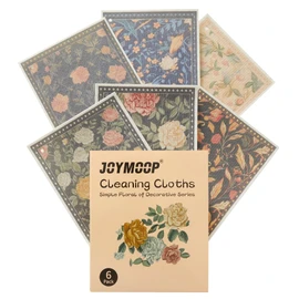 JOYMOOP 6 Pack Dishcloths for Kitchen, Reusable Paper Towels Washable, Absorbent Non-Scratch Dish Cloths for Washing Dishes, Quick-Drying Cleaning Rags for Cookware and Household, 6.7×7.9 Inch