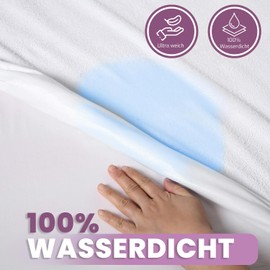 Limenda Mattress Protector, Incontinence Pad, Washable, Waterproof Mattress Overlay, Moisture Protection, 140x200cm, Mattress Cover