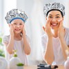 2 Pcs Aluminum Foil Deep Conditioning Hair Cap Reusable Heat