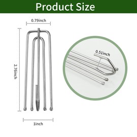 Pack of 60 Metal Curtain Hooks with 4 Prongs Pinch Curtain Pleat Hooks, Stainless Steel Four Claw Hooks, Curtain Hooks, Stainless Steel, for Curtains and Curtain Rings Rails