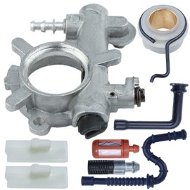 AUMEL Oil Pump Oiler Worm Gear Oil Fuel Filter Line Kit for Stihl 036, MS360,MS360 Pro Chainsaw 1125 640 3201
