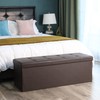 SONGMICS 43 Inches Folding Storage Ottoman Bench, Storage Chest, Footrest,