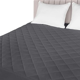 Utopia Bedding Quilted Fitted Mattress Pad (Full, Grey) - Elastic Fitted Mattress Protector - Mattress Cover Stretches up to 16 Inches Deep - Machine Washable Mattress Topper