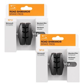 SERFAS Replacement Brake Shoes for Bicycles, Road Bikes, Calipers, Front and Rear Set (4 Pieces), All Weather Type, Sound Reduction, Simple Package