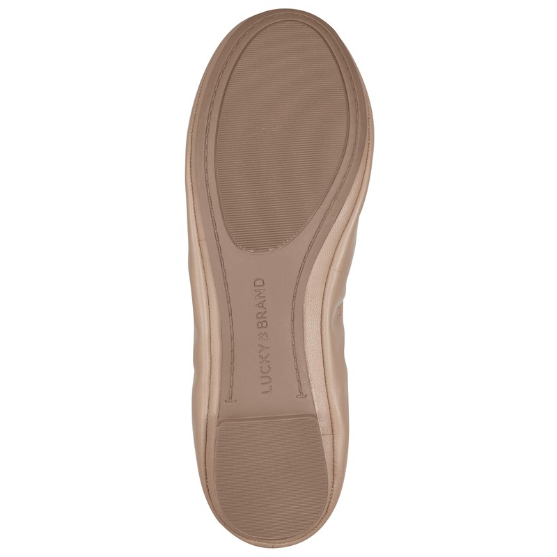 Lucky Brand Women's LK-Emmie Ballet Flat, Pale Beige ,8