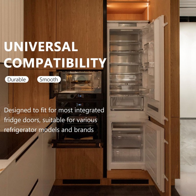 UPTTHOW 4Pcs Universal Integrated Fridge Freezer Door Slider with Screws,