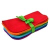 Washable Flannel Napkins 8x8 1 Ply Rainbow 10 Pack