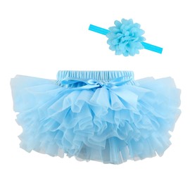 HOOLCHEAN - Falda de tutú suave y esponjosa para bebés y niñas, Azul, 2-3T