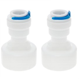 FINBe Straight NPT Thread Adapter 3/4"FNPT to 3/8” Pipe Outer Diameter Push Quick Connect Plastic RO Accessories Water Push to Connect Accessories 2PCS